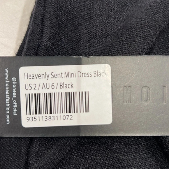 Lioness Heavenly Sent Black Mini Dress Size xs NWT - Picture 3 of 7